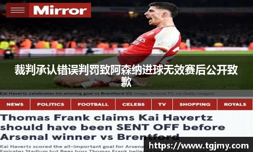 裁判承认错误判罚致阿森纳进球无效赛后公开致歉